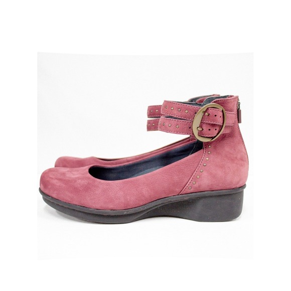 Dansko Lois Burgundy Suede Wedge Size 38 / 7.5 - 8 US SIZE - Picture 10 of 15
